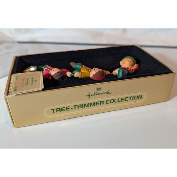 Vintage Hallmark Elfin Antics Christmas Ornament 80's with box - Picture 2 of 4